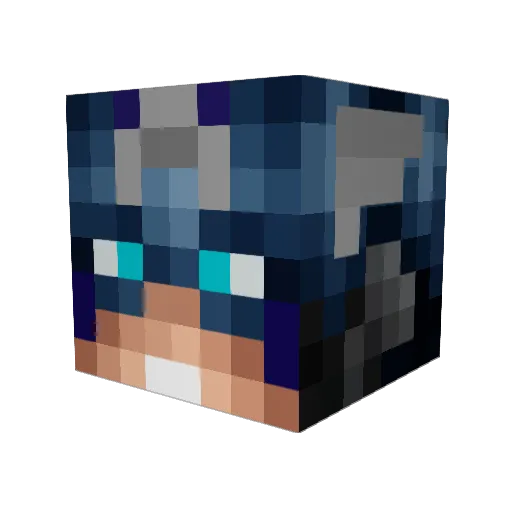 Yfurball Minecraft avatar head, 3D render