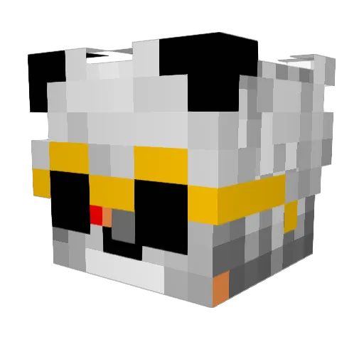 YggPrince Minecraft avatar head, 3D render