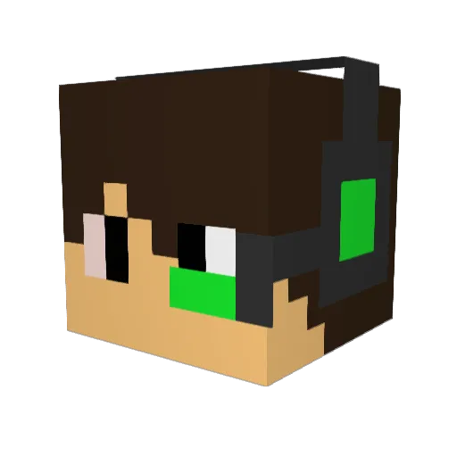 Yghore Minecraft avatar head, 3D render