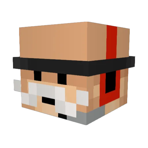 Ygol Minecraft avatar head, 3D render