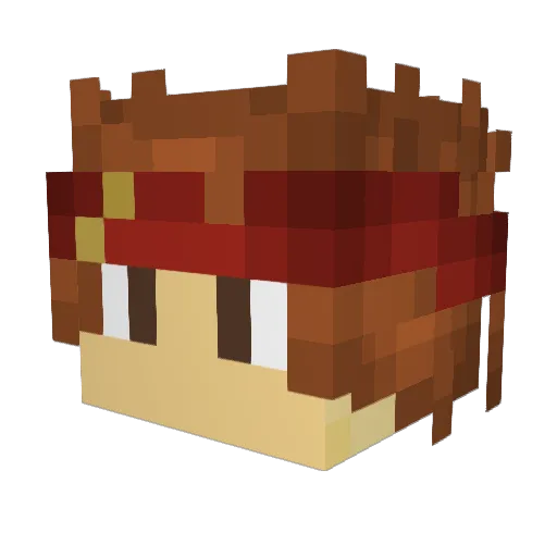 Ygrite Minecraft avatar head, 3D render