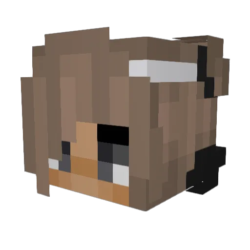 YhPls Minecraft avatar head, 3D render
