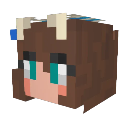 Yharim Minecraft avatar head, 3D render