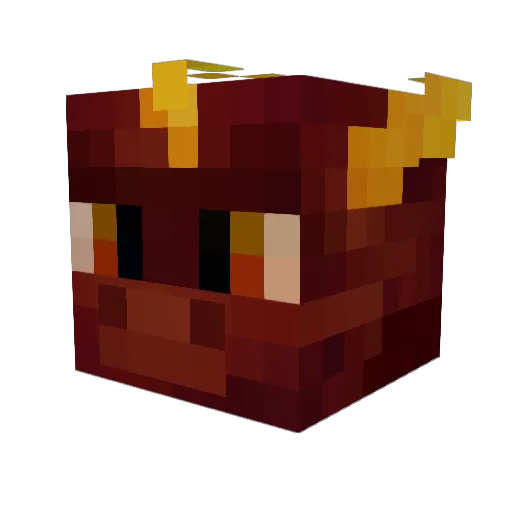 Yhaver Minecraft avatar head, 3D render