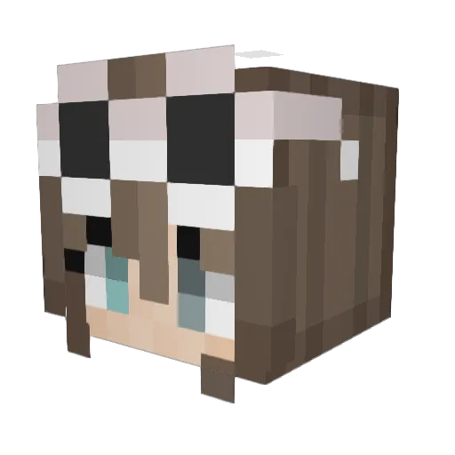 Yhekashiex Minecraft avatar head, 3D render