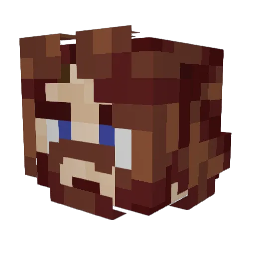 YhekinBlekin Minecraft avatar head, 3D render