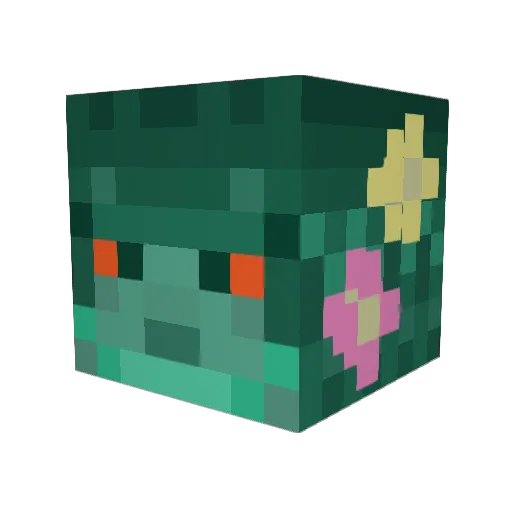 Yhemical Minecraft avatar head, 3D render
