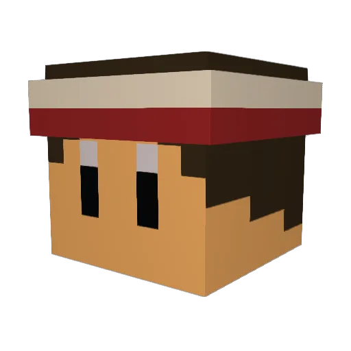 YiDaiQAQ Minecraft avatar head, 3D render