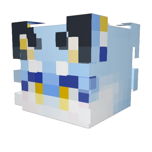 YiDelan Minecraft avatar head, 3D render