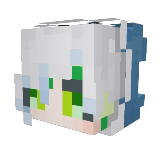 YiFFFan Minecraft avatar head, 3D render