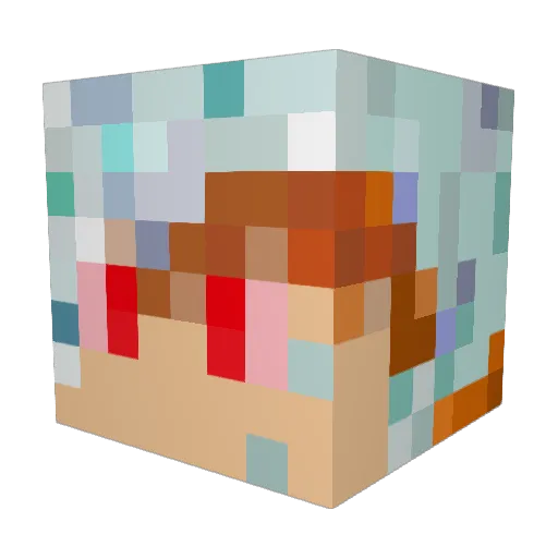 YiGD Minecraft avatar head, 3D render