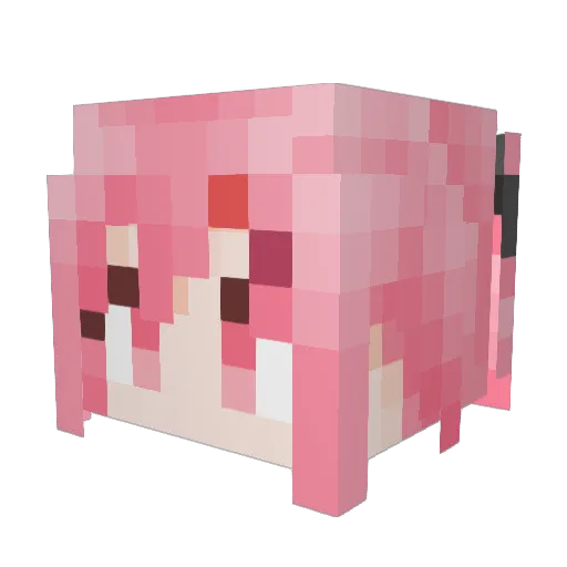 YiLuo Minecraft avatar head, 3D render