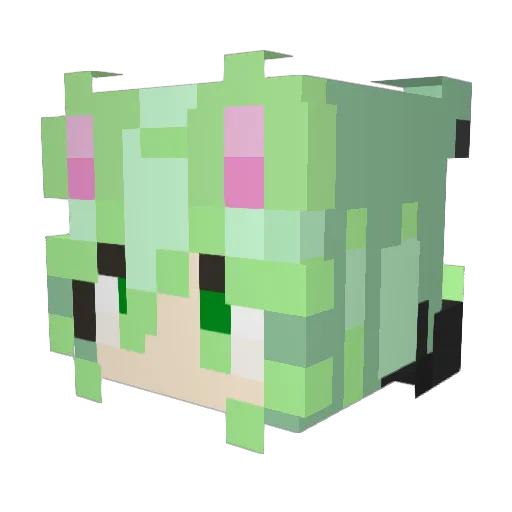 YiMing_2 Minecraft avatar head, 3D render