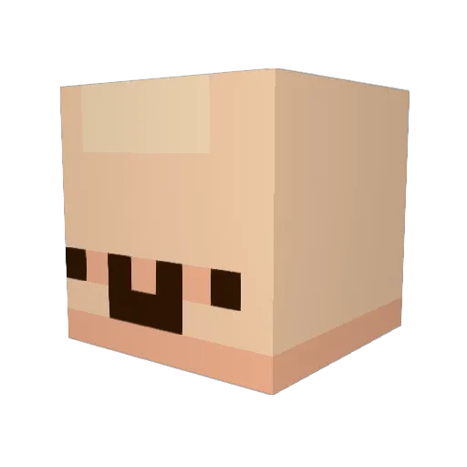YiSento Minecraft avatar head, 3D render