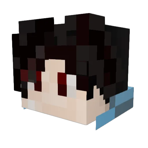 YiYiM Minecraft avatar head, 3D render