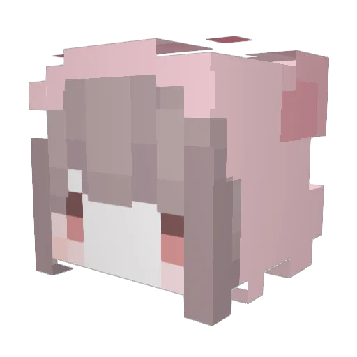 YiYiUwU Minecraft avatar head, 3D render
