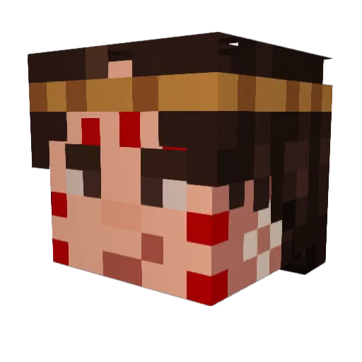 YiZhu_ Minecraft avatar head, 3D render