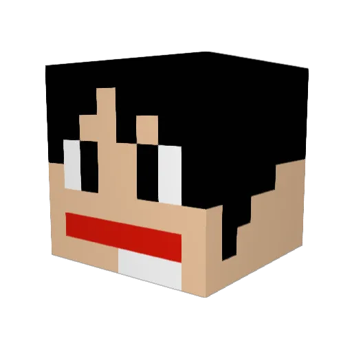 Yi_Linger Minecraft avatar head, 3D render