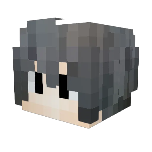 Yi_lu Minecraft avatar head, 3D render