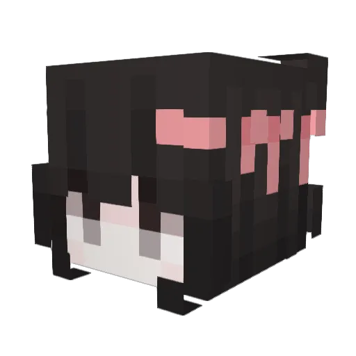 Yiaaa Minecraft avatar head, 3D render