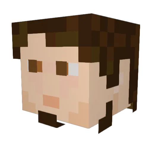 YianZar Minecraft avatar head, 3D render