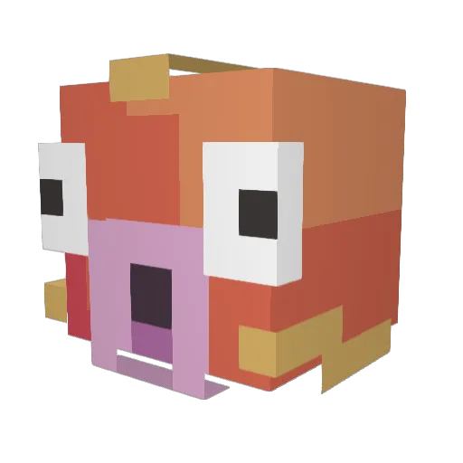 Yianz Minecraft avatar head, 3D render