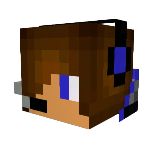 Yiaro222 Minecraft avatar head, 3D render