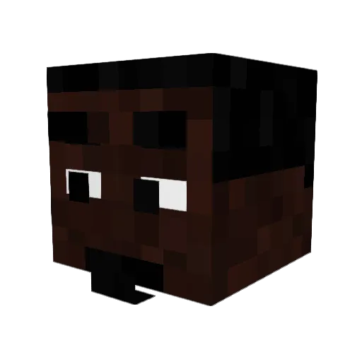 Yibberson Minecraft avatar head, 3D render