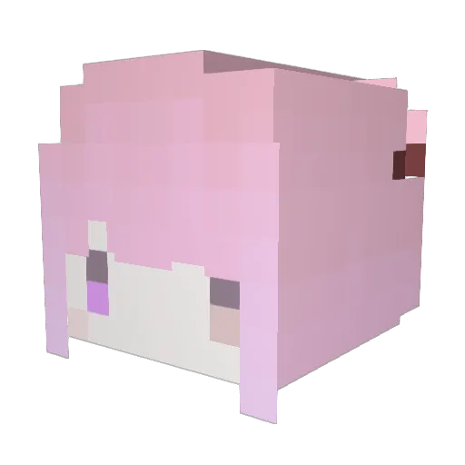 YichenOuO_0090 Minecraft avatar head, 3D render