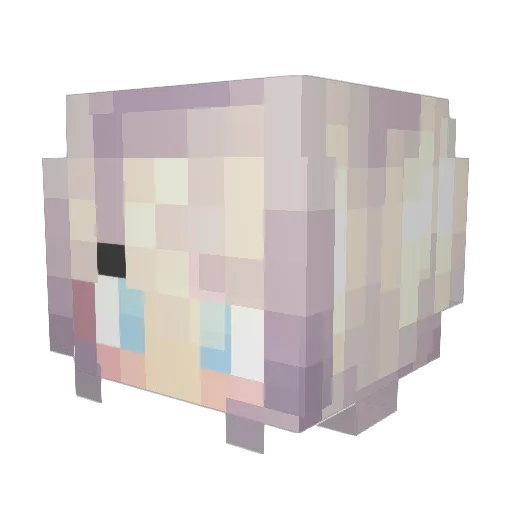 Yieit Minecraft avatar head, 3D render