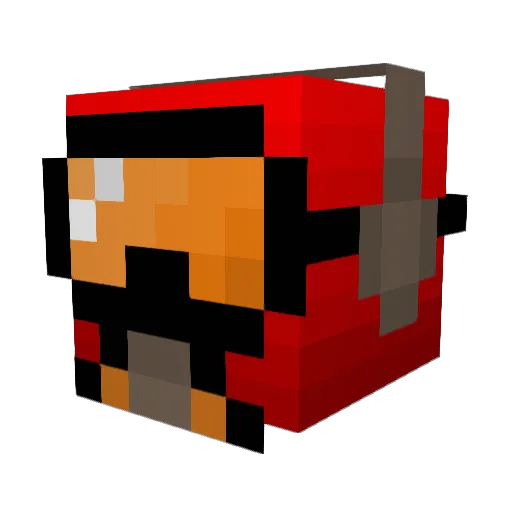 Yietou Minecraft avatar head, 3D render
