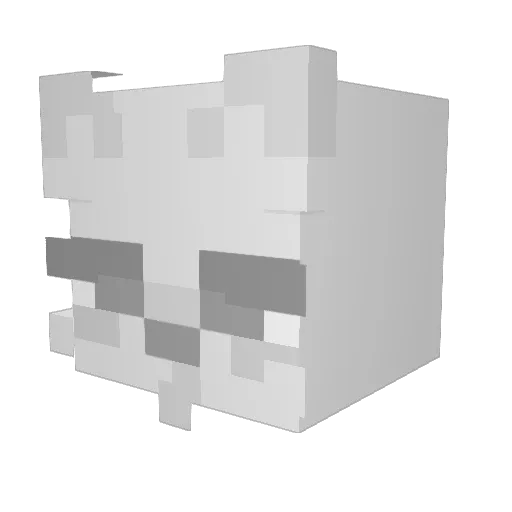YiffFag Minecraft avatar head, 3D render