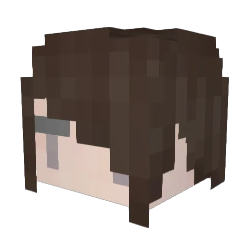 Yifu_QAQ Minecraft avatar head, 3D render
