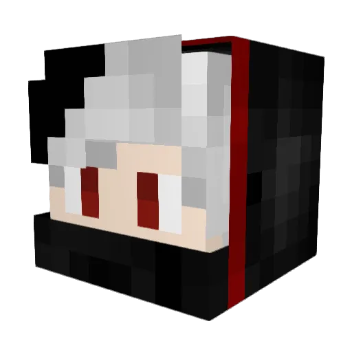 YiggitBa Minecraft avatar head, 3D render