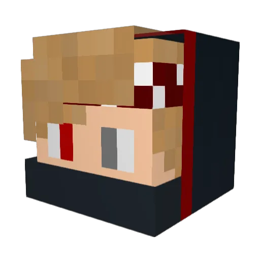 YigitOfficial Minecraft avatar head, 3D render