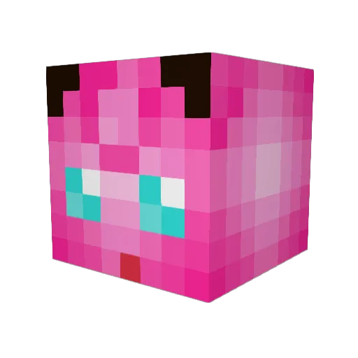 Yigs Minecraft avatar head, 3D render