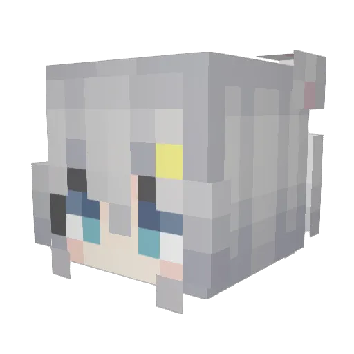 YiiYe Minecraft avatar head, 3D render