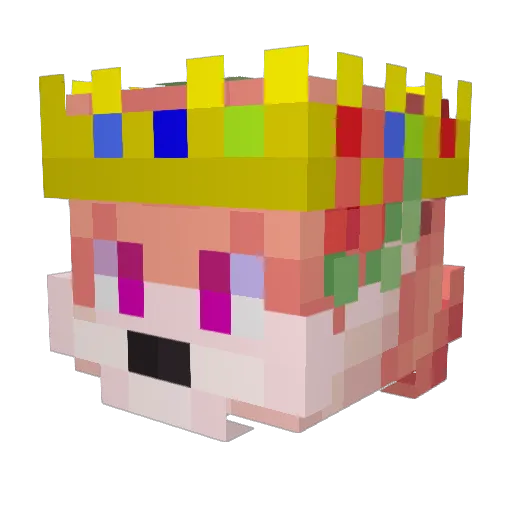 YiinV Minecraft avatar head, 3D render