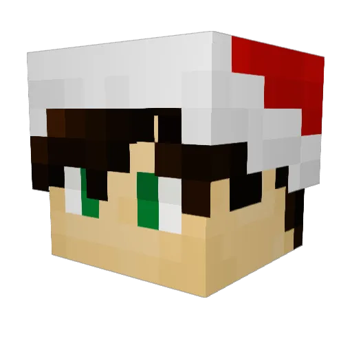 Yiip Minecraft avatar head, 3D render