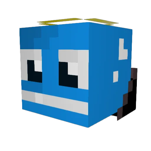 Yikazoid Minecraft avatar head, 3D render