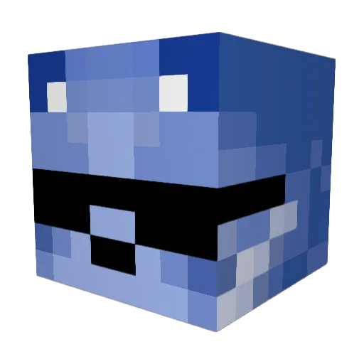 Yikesan Minecraft avatar head, 3D render