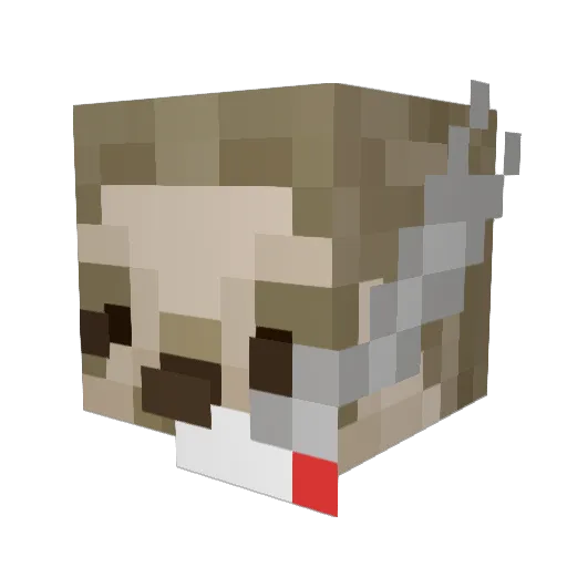 Yiketm Minecraft avatar head, 3D render