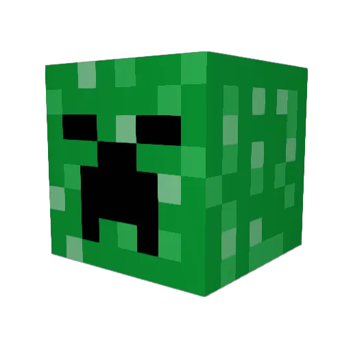Yilaaaas Minecraft avatar head, 3D render
