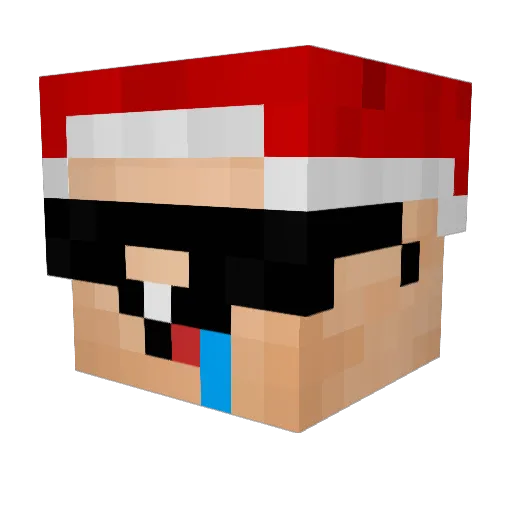 Yilan08 Minecraft avatar head, 3D render