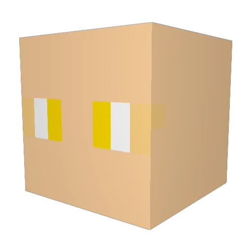 Yilbz Minecraft avatar head, 3D render