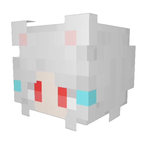 Yilia Minecraft avatar head, 3D render