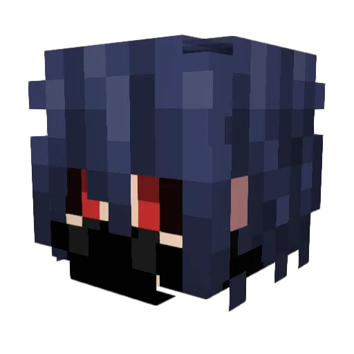 Yimaks Minecraft avatar head, 3D render