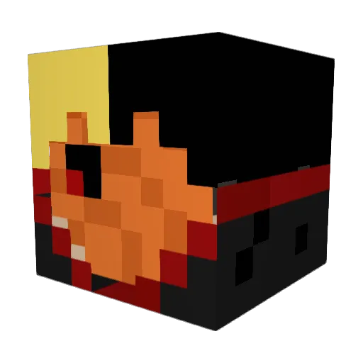 Yimbas Minecraft avatar head, 3D render