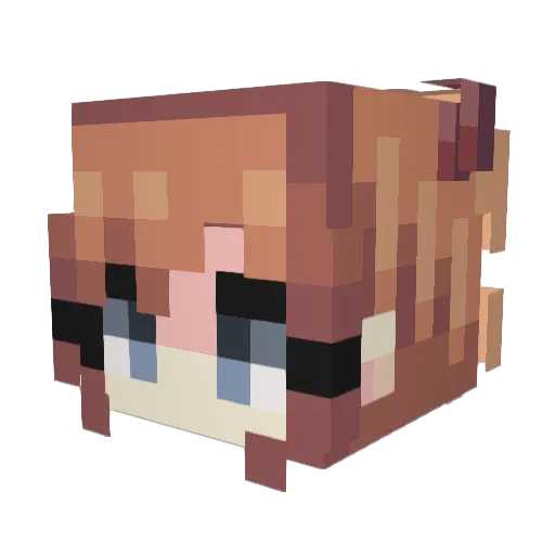 Yimbolin Minecraft avatar head, 3D render
