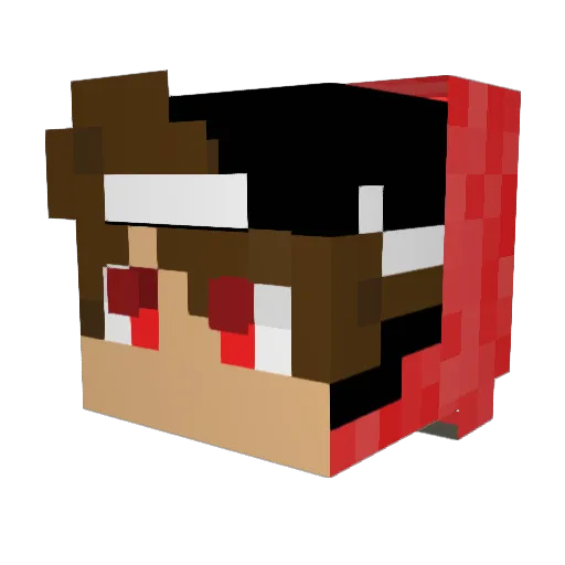 YimmieHD Minecraft avatar head, 3D render